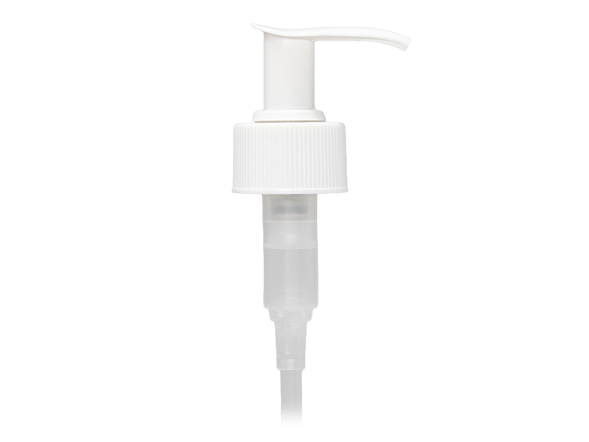 28/410 Finish, White, Pumps, Lotion, Fine Ribbed, Harmony, 2cc, 5 1/8" DT