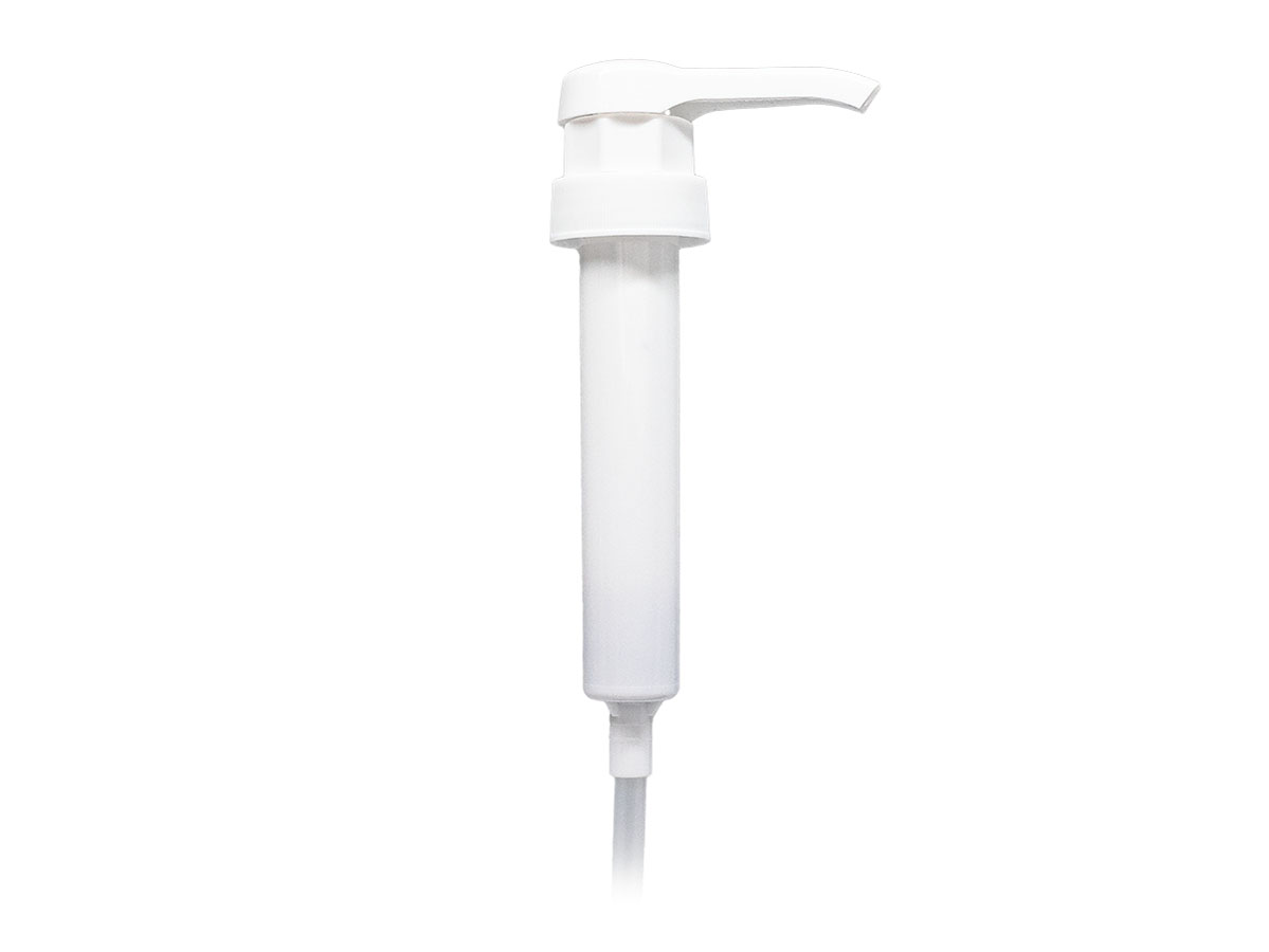 38/400 Finish, White, Pumps, Lotion, Fine Ribbed, Lock Down, 3cc, 10 5/16" DT