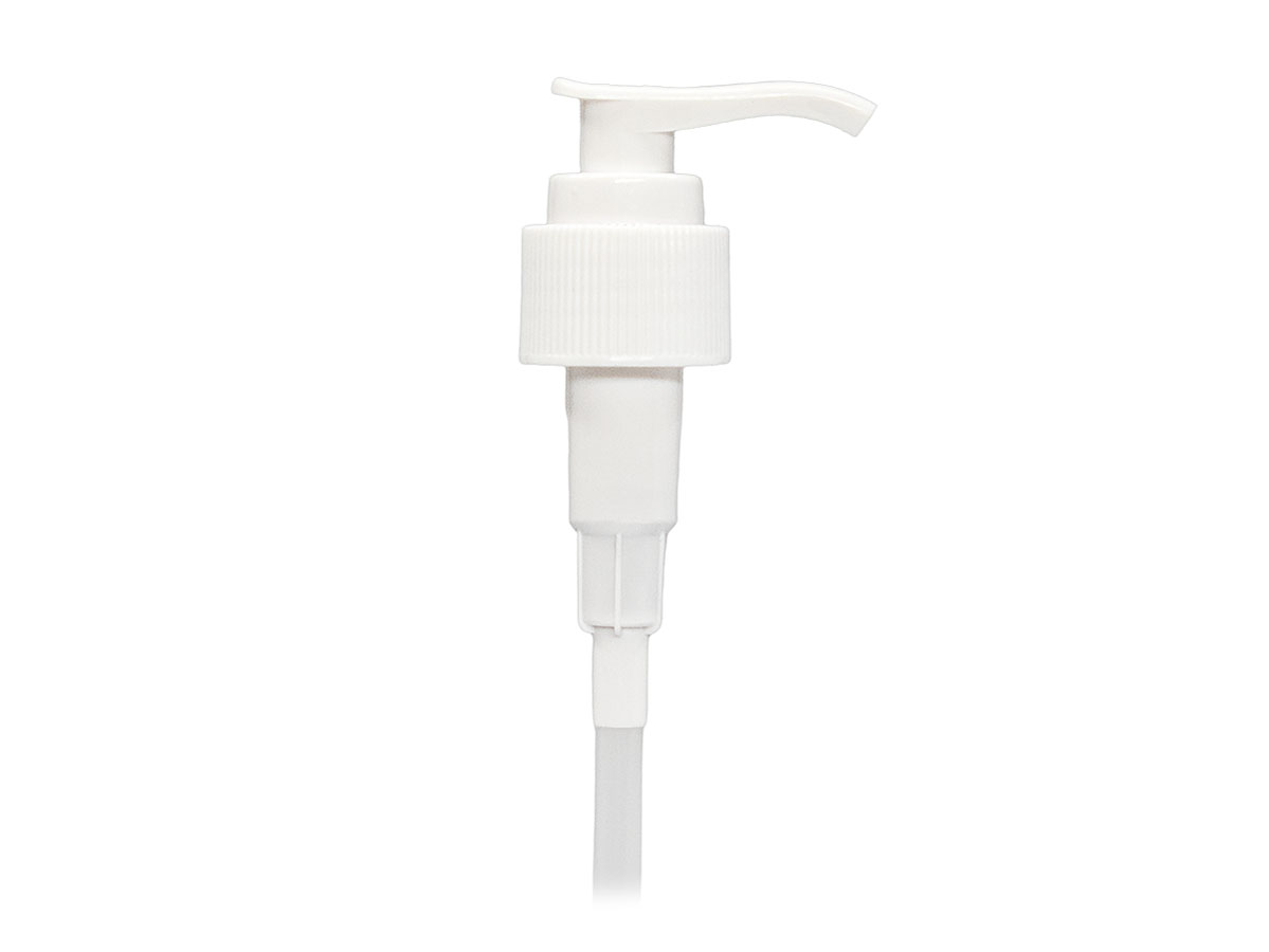 24/410 Finish, White, Pumps, Lotion, Fine Ribbed, Lock Down, 2cc, 7 1/8" DT