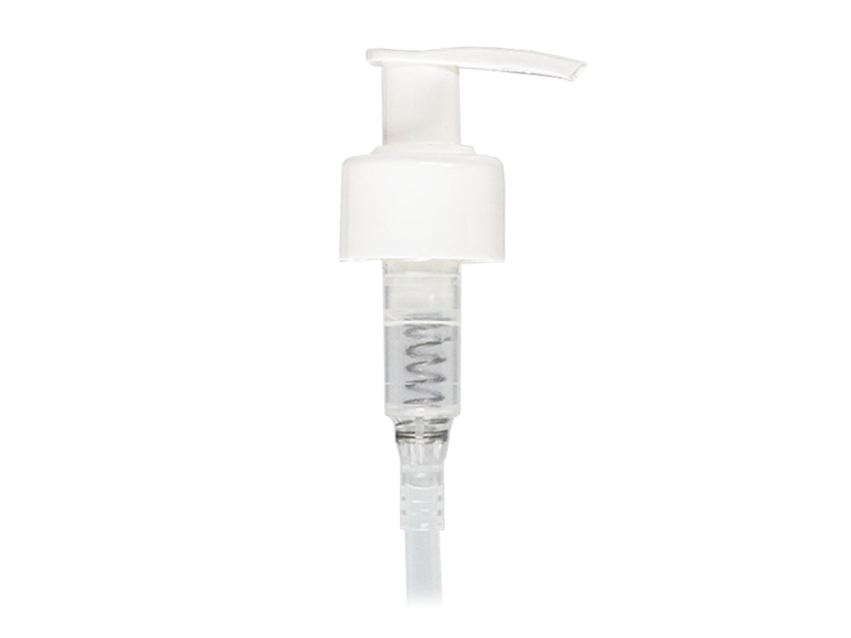 28/410 Finish, White, Pumps, Lotion, Smooth, Lock Up, 1.5cc, 7 5/8" DT