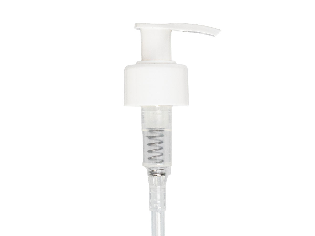 28/410 Finish, White, Pumps, Lotion, Smooth, Lock Up, 1.5cc, 8 5/8" DT
