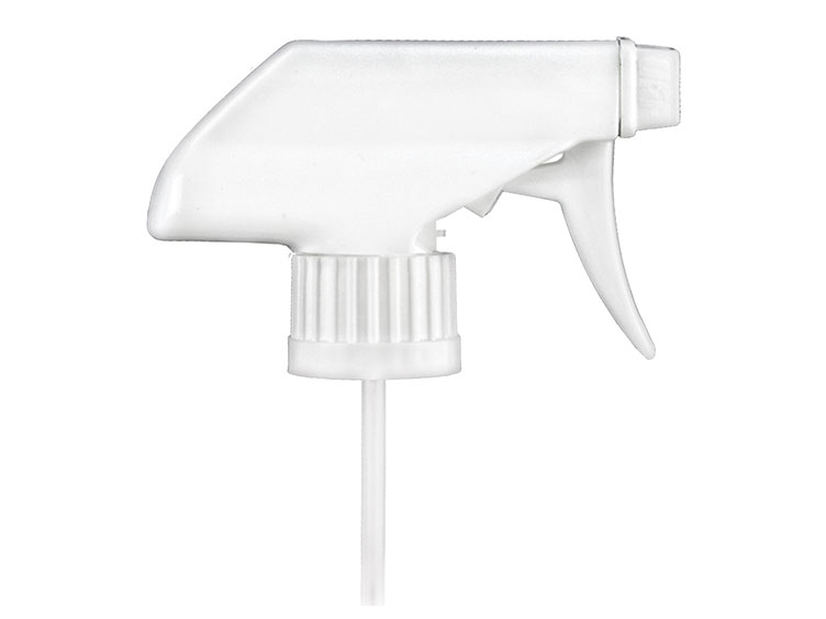 28mm Ratchet Finish, White, Sprayers, Trigger, On/Off, 8 3/4" Bent DT