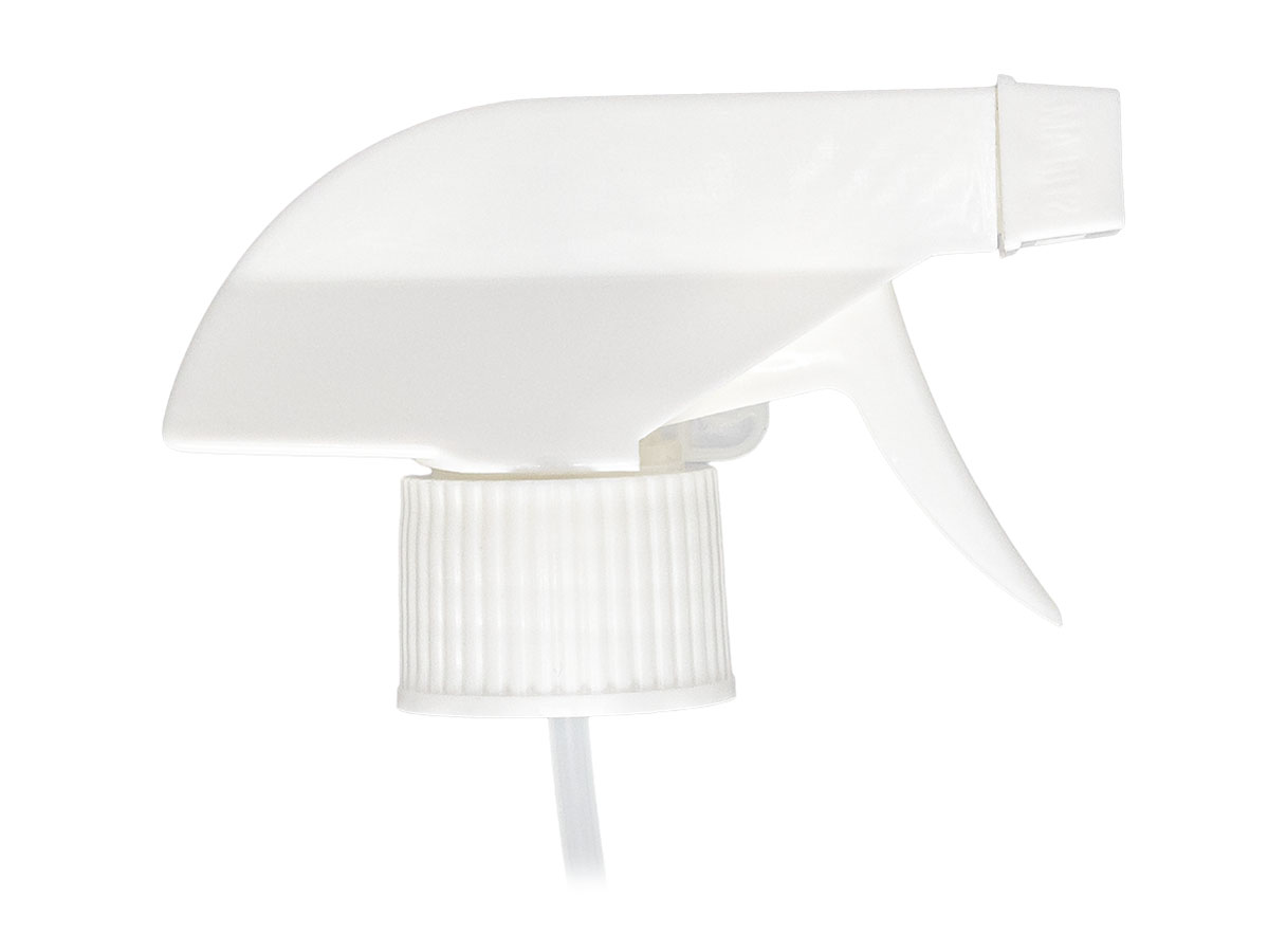 28/410 Finish, White, Sprayers, Trigger, Spray/Stream/Off, 7 3/8" DT