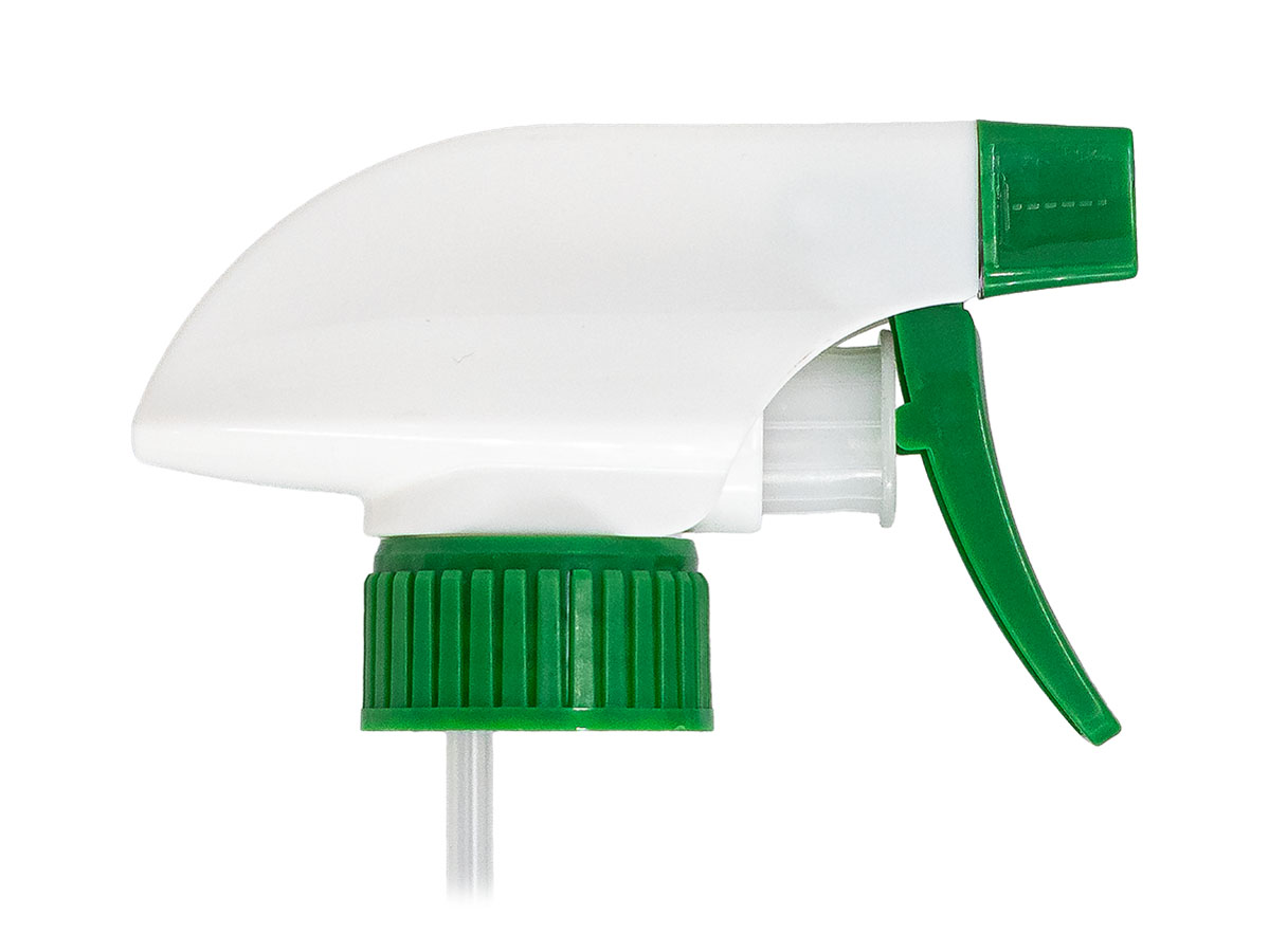 28/400 Finish, White/Green, Sprayers, Trigger, Spray/Stream/Off, 9 7/8" DT