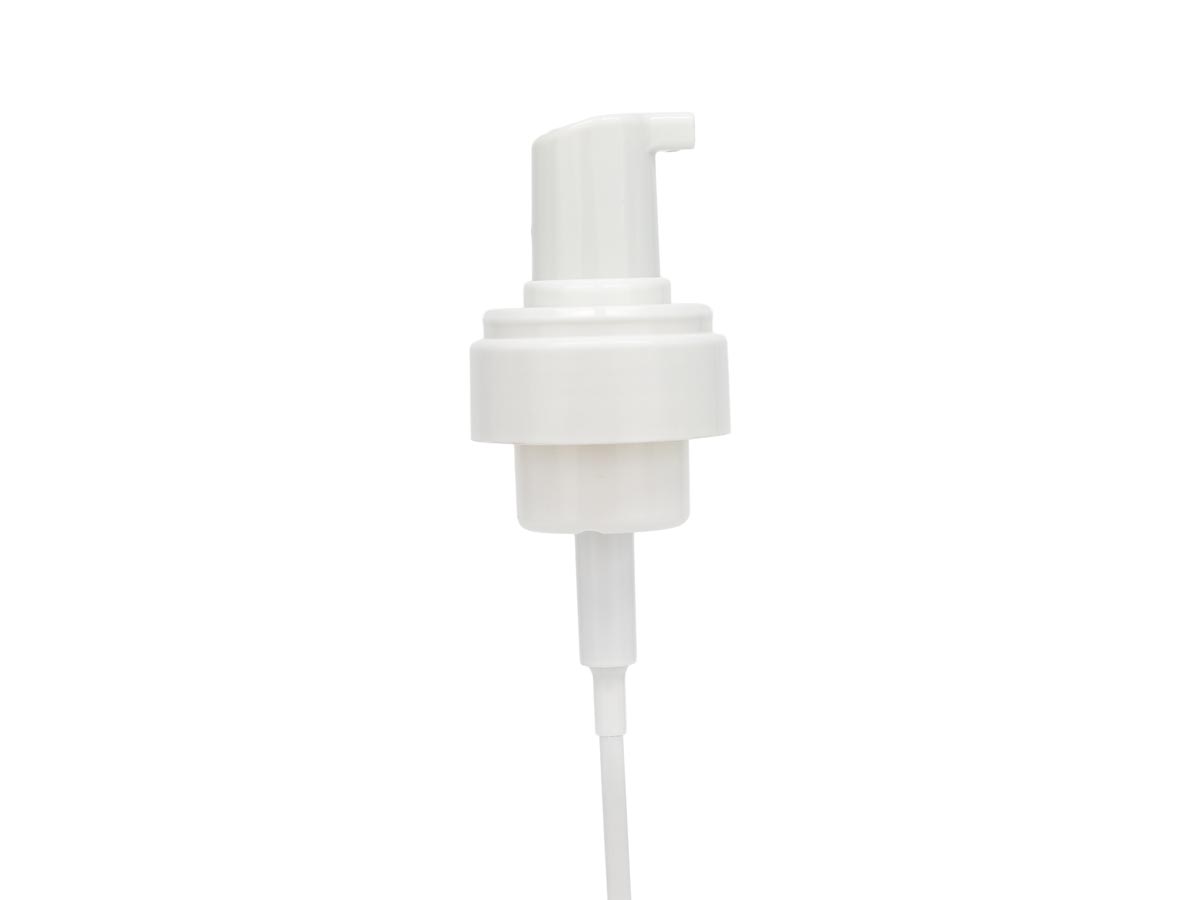 43mm Finish, White, Pumps, Foamer, White Hood, 4 1/2" DT