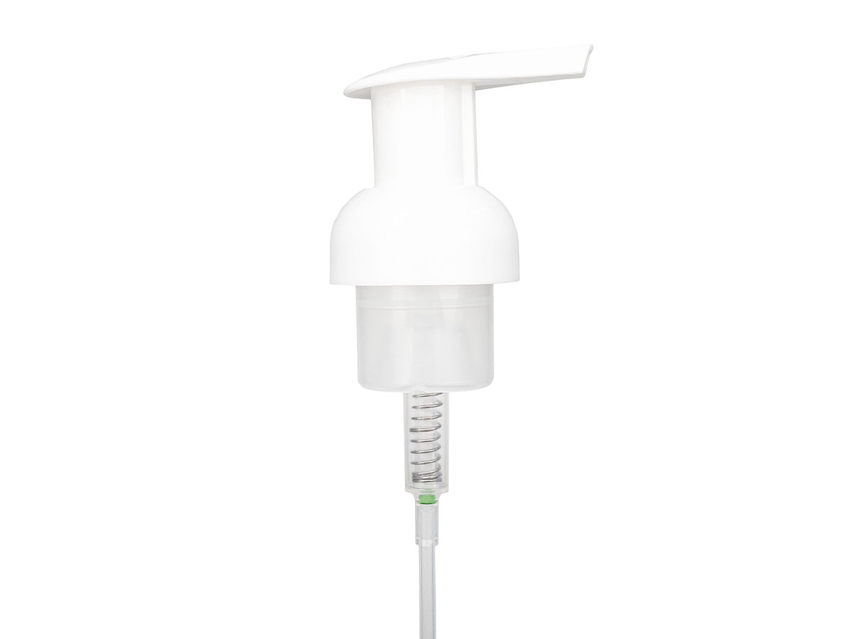 40mm Finish, White, Pumps, Foamer, Lock Up, 6 5/16" DT