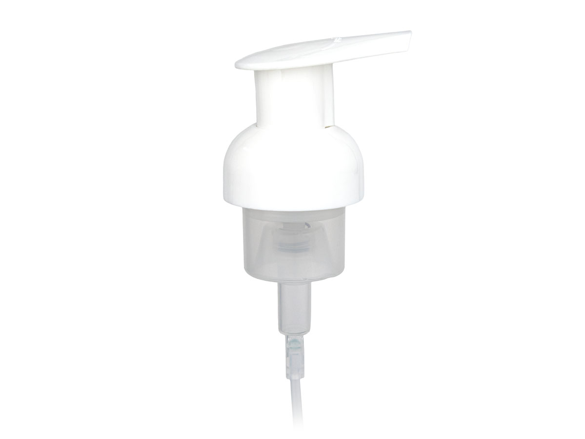 40mm Finish, White, Pumps, Foamer, Lock Up, 6 3/8" DT