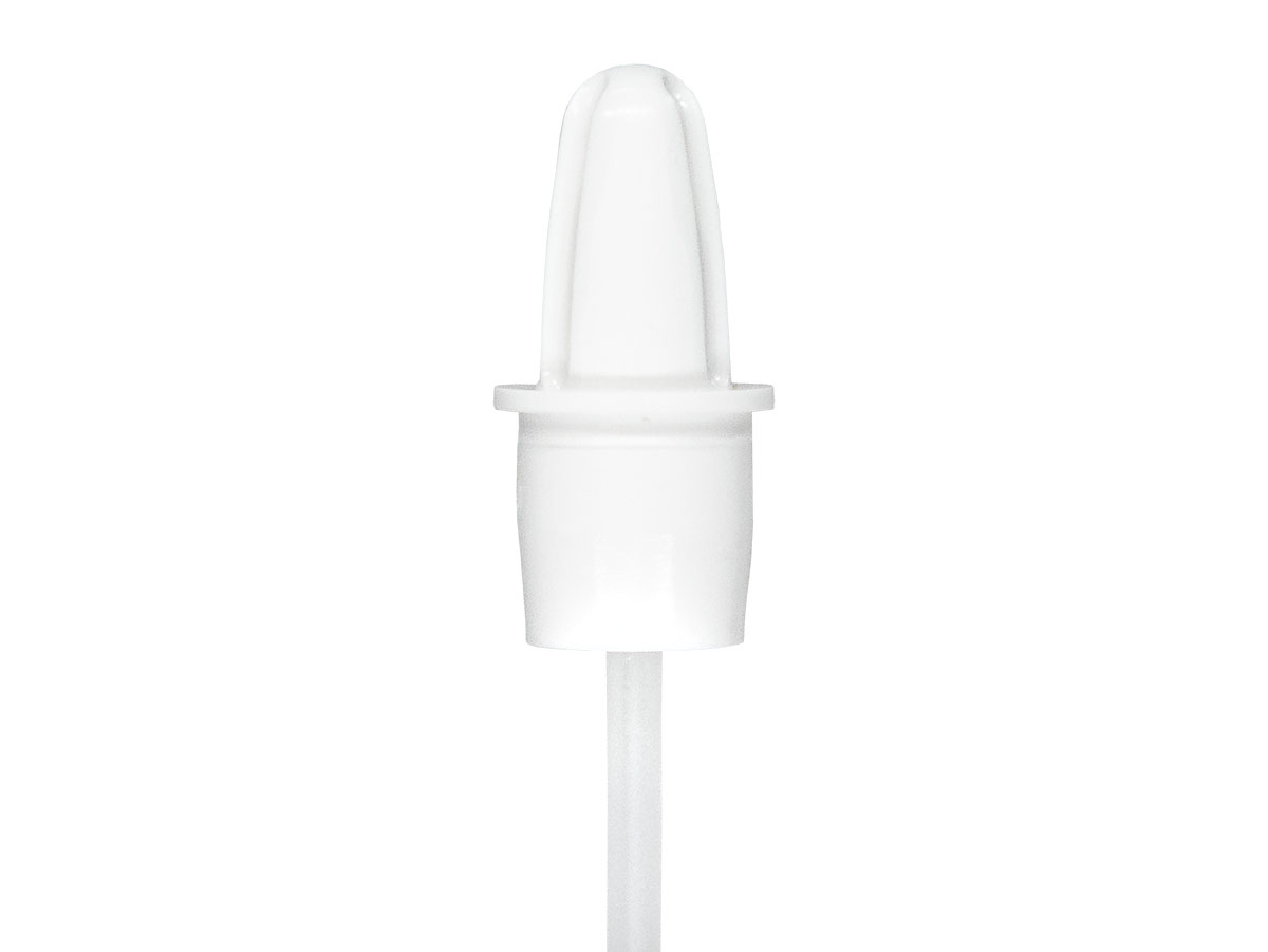 18mm Finish, White, Orifice Reducers, Nasal Applicator Stye, .030" Orifice