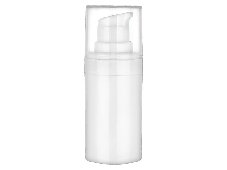 15 mL, 30mm Finish, White, Sets, Bottles/Pumps, PP, Airless Cylinder Round