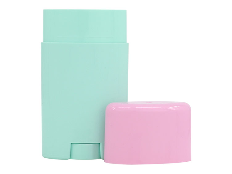 50 mL, Teal/Pink, Sets, Bottles/Bases, PP, Deodorant Style Oval