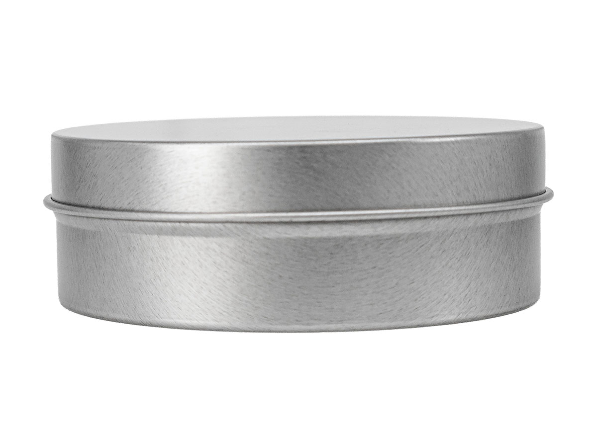 4 oz., Silver, Sets, Tins/Lids, Round, 3 1/8" Dia X 1" Tall