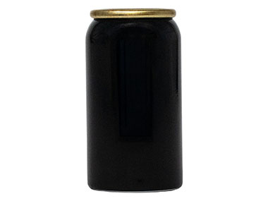 1.1 oz., 35x65 Finish, Black, Aerosol Cans, Aluminum, Bullet, Epoxy Lined-In