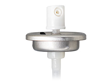 1" Finish, Silver/White, Aerosol Valves, Male, 8 5/8" DT, Actuator