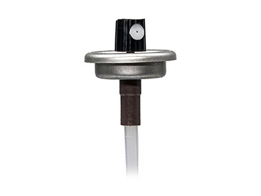 1" Finish, Silver/Black, Aerosol Valves, Male, 4 5/8" DT, Actuator