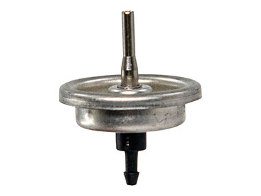 1" Finish, Silver, Aerosol Valves, Tin, Male, No DT, No Actuator