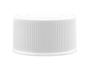 24/410 Finish, White, Caps, CRC, Fine Ribbed, Foam Lnr