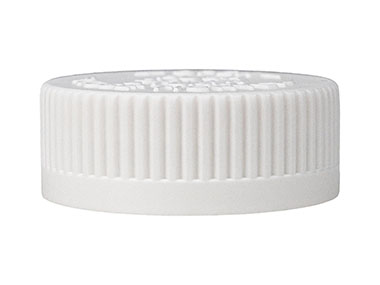 38/400 Finish, White, Caps, CRC, Fine Ribbed, Pulp/HS Lnr