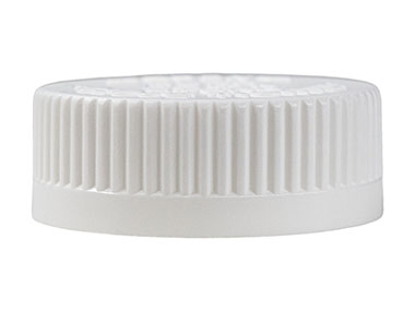 38/400 Finish, White, Caps, CRC, Fine Ribbed, Foam Lnr