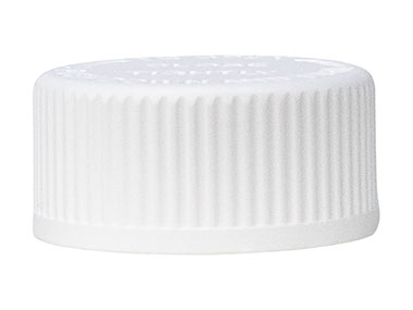 28/400 Finish, White, Caps, CRC, Fine Ribbed, Foam Lnr