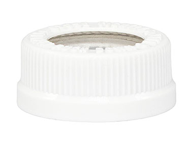 33/400 Finish, White/Silver, Caps, CRC, Fine Ribbed, Metal Inner, Foam Lnr