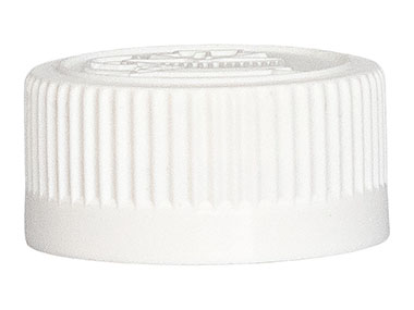 28/400 Finish, White, Caps, CRC, Fine Ribbed, Pulp/HS Lnr