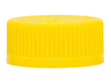 38/400 Finish, Yellow, Caps, Crc, Ribbed, Pulp/Hs Lnr