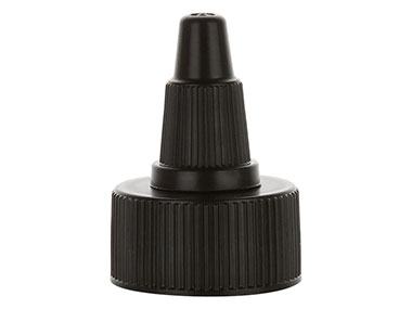 24/400 Finish, Black, Caps, Dispensing, Fine Ribbed, Twist Open/Close, HS Lnr