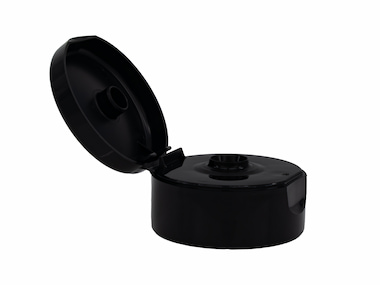 22/400 Finish, Black, Caps, Dispensing, Smooth, Snap-Top, .368" Orf
