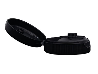 38/400 Finish, Black, Caps, Dispensing, Fine Ribbed, Snap-Top, .251" Orf, HS Lnr