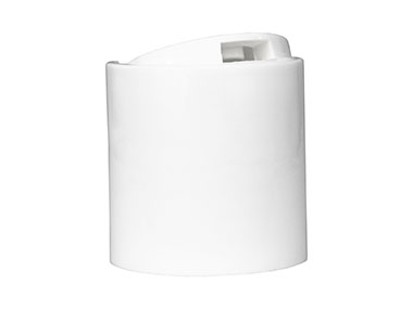 24/410 Finish, White, Caps, Dispensing, Smooth, Disc-Top, .310" Orf, HS Lnr, (D)