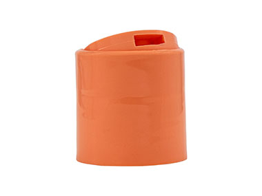 24/410 Finish, Peach, Caps, Dispensing, Smooth, Disc-Top, .313" Orf, (D)