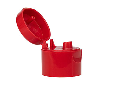 24/410 Finish, Red, Caps, Dispensing, Smooth, Snap-Top, .152" Orf
