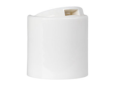 24/410 Finish, White, Caps, Dispensing, Smooth, Disc-Top, .300" Orf, HS Lnr, (F)