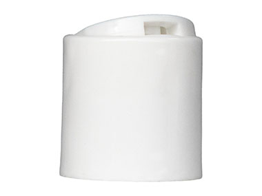 24/410 Finish, White, Caps, Dispensing, Smooth, Disc-Top, .310" Orf, (D)