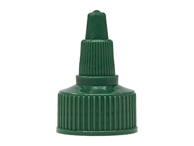 24/410 Finish, Green, Caps, Dispensing, Fine Ribbed, Twist Open/Close, HS Lnr