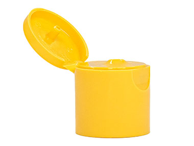 24/415 Finish, Yellow, Caps, Dispensing, Smooth, Snap-Top, .122" Orf, HS Lnr