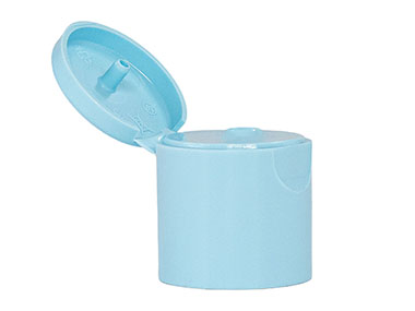 24/415 Finish, Light Blue, Caps, Dispensing, Smooth, Snap-Top, .120" Orf