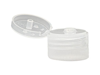 24/410 Finish, Natural, Caps, Dispensing, Fine Ribbed, Snap-Top, .155 " Orf