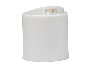 24/410 Finish, White, Caps, Dispensing, Smooth, Disc-Top, .307" Orf, Hs Lnr, (D)
