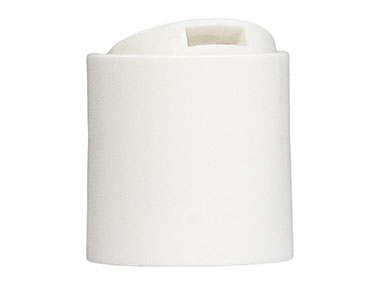 24/410 Finish, White, Caps, Dispensing, Smooth, Disc-Top, .330" Orf, (F)