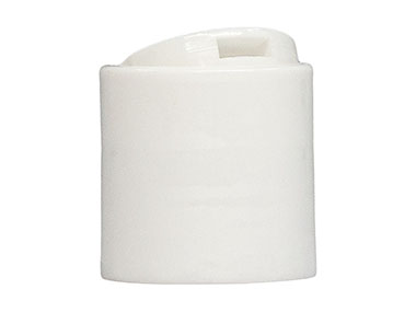 24/410 Finish, White, Caps, Dispensing, Smooth, Disc-Top, .300" Orf, (F)