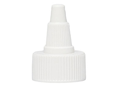 24/410 Finish, White, Caps, Dispensing, Fine Ribbed, Twist Open/Close, .114" Orf