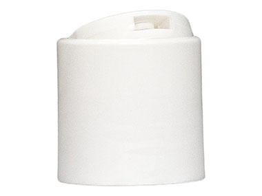 28/410 Finish, White, Caps, Dispensing, Smooth, Disc-Top, .327" Orf, (D)