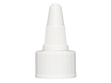 24/410 Finish, White, Caps, Dispensing, Ribbed, Twist Open/Close, .176" Orf, Hs Lnr