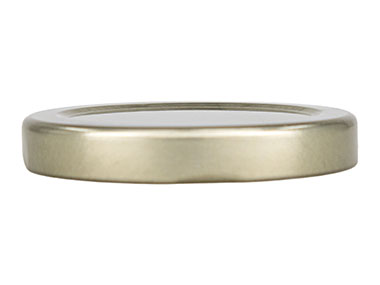 58mm 4 Lug Finish, Gold, Caps, Metal, Smooth, Stacking Ring, Plastisol Liner