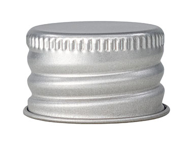 28/410 Finish, Silver, Caps, Metal, Ribbed Neck, Foam Lnr