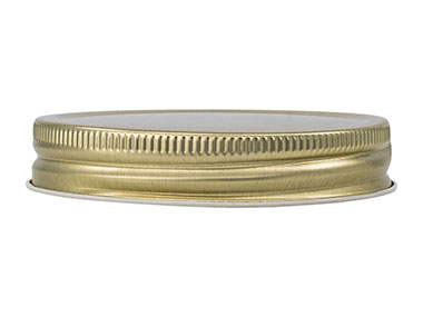 86/460 Finish, Gold, Caps, Metal, Ribbed Neck, Beige Inner, Plastisol Lnr