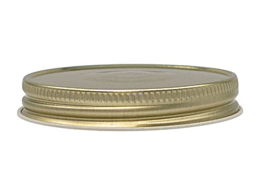 63/400 Finish, Gold, Caps, Metal, Ribbed Neck Closure, Beige Inner, Plastisol Lnr