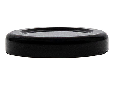 43mm 4 Lug Finish, Black, Caps, Metal, Smooth, Beige Inner, Plastisol Lnr