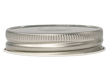 70/450 Finish, Silver, Caps, Metal, Ribbed Neck, Safety Button, Plastisol Lnr
